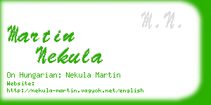 martin nekula business card